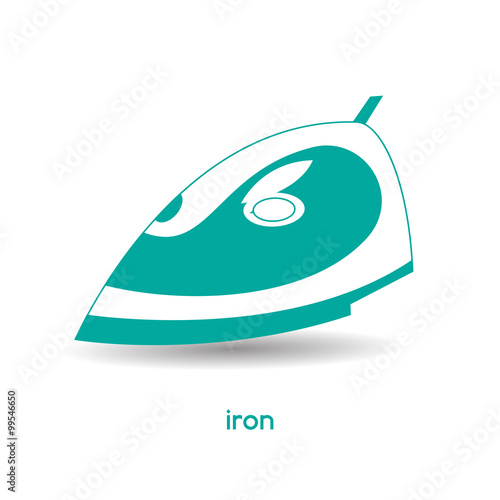 steam iron vector icon