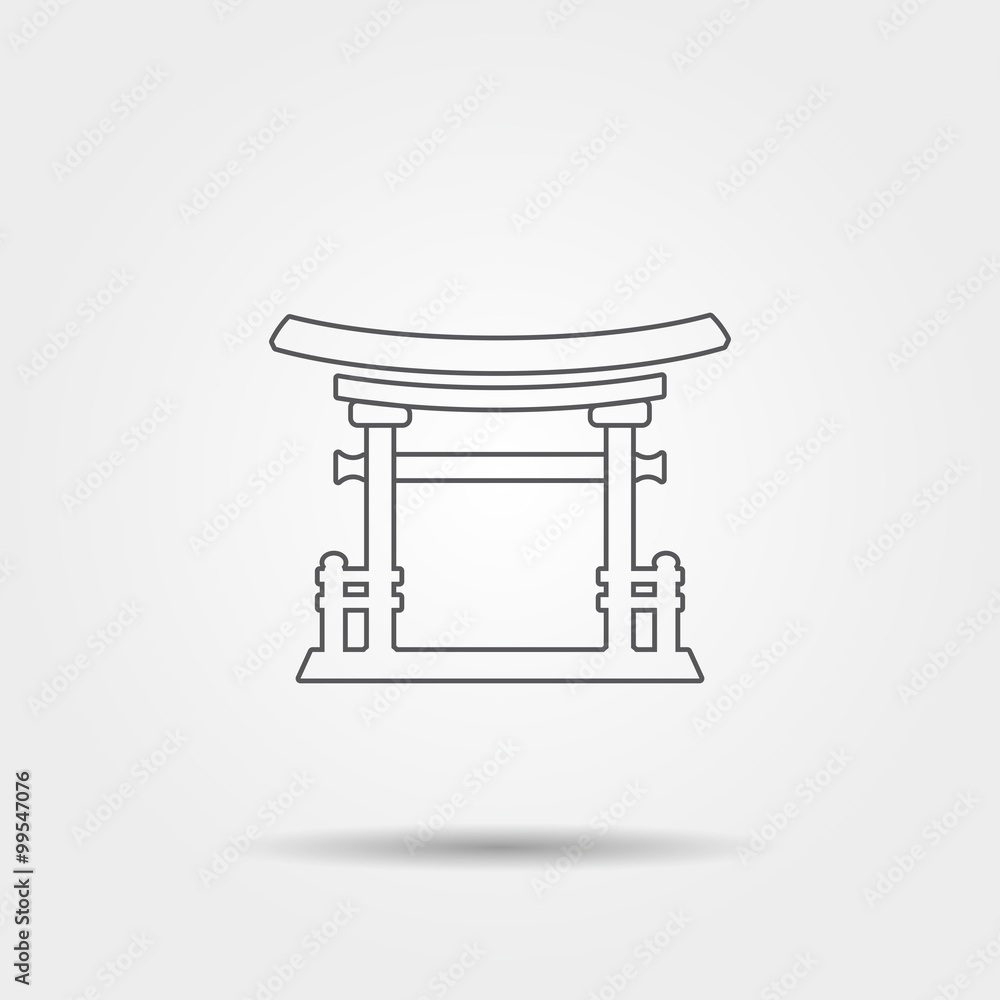 Torii gate icon Torii gate icon