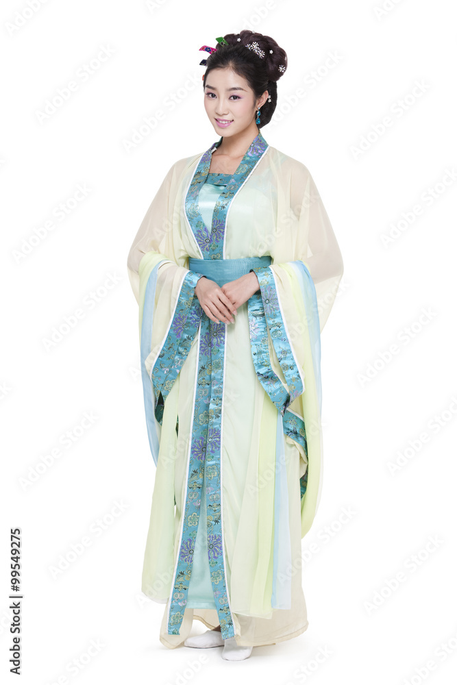 Portrait of young woman in Chinese traditional costume Portrait of young woman in Chinese traditional costume