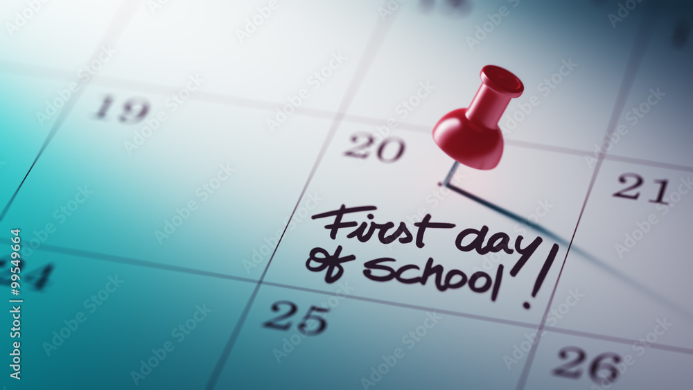 Concept image of a Calendar with a red push pin. Closeup shot of Concept image of a Calendar with a red push pin. Closeup shot of