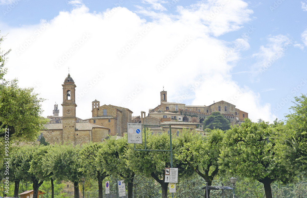 Vista de Montepulciano, La Toscana, Siena, Italia