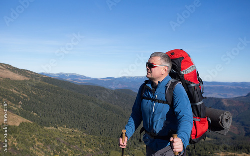 Hiking in Caucasus mountains. © vetal1983