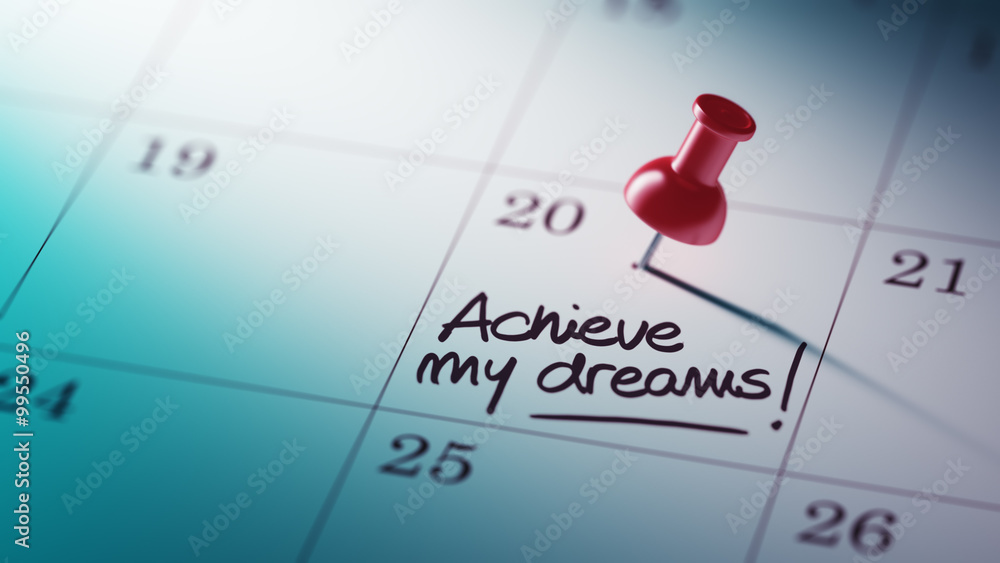 Concept image of a Calendar with a red push pin. Closeup shot of Concept image of a Calendar with a red push pin. Closeup shot of