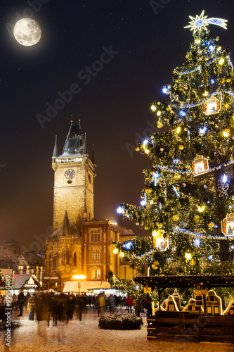 Christmas marketplace in Oldtown square, Prague