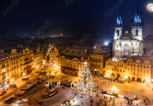 Christmas marketplace in Oldtown square, Prague