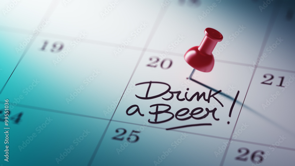 Concept image of a Calendar with a red push pin. Closeup shot of Concept image of a Calendar with a red push pin. Closeup shot of