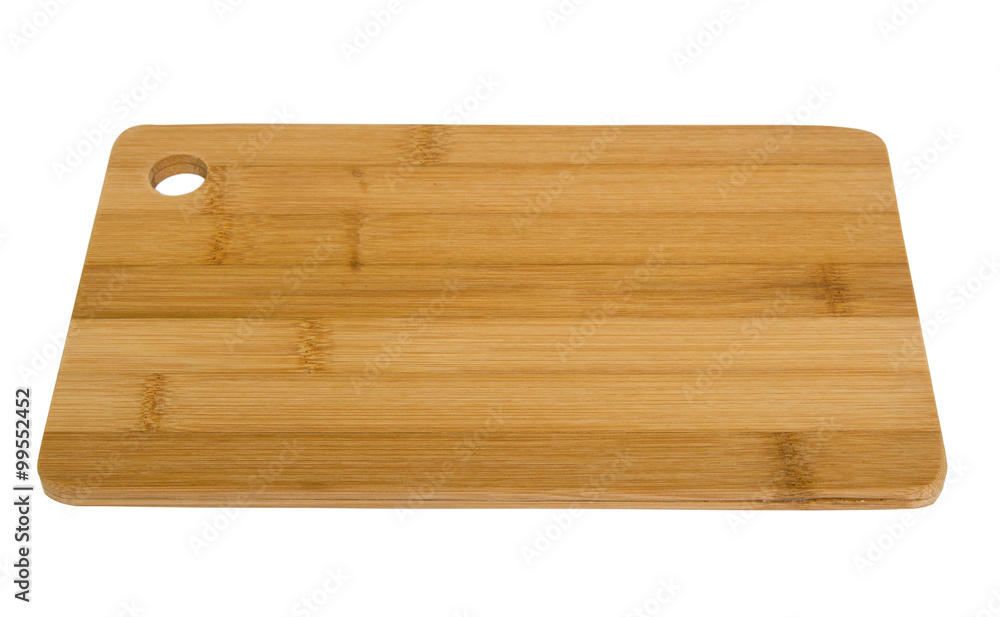 Bamboo cutting board isolated on white background Bamboo cutting board isolated on white background