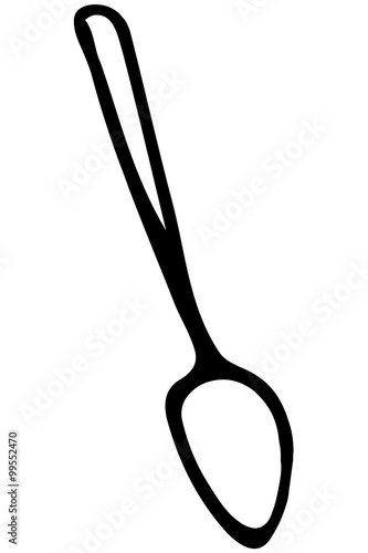 vector sketch of a teaspoon