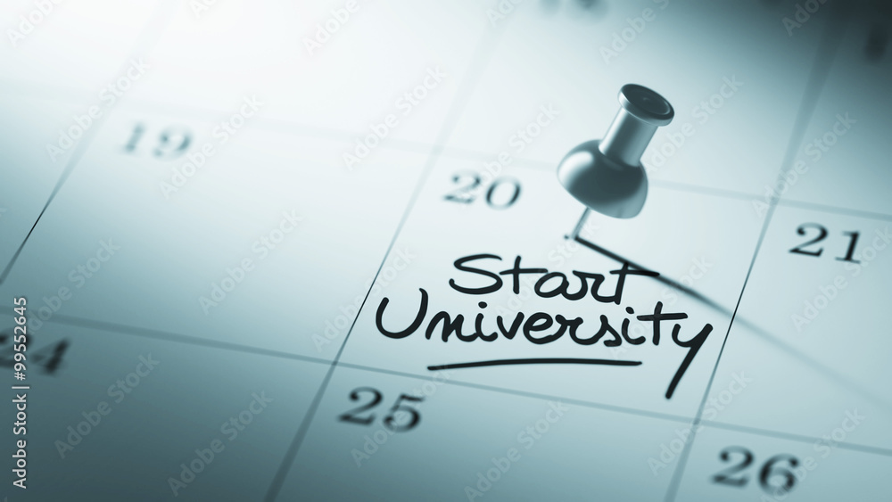 Concept image of a Calendar with a push pin. Closeup shot of a t Concept image of a Calendar with a push pin. Closeup shot of a t