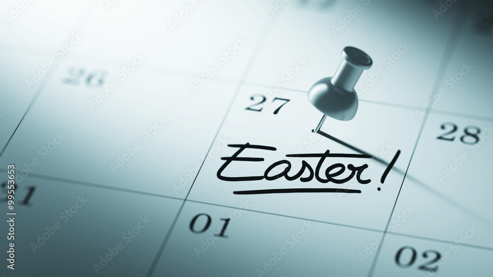 Concept image of a Calendar with a push pin. Closeup shot of a t Concept image of a Calendar with a push pin. Closeup shot of a t