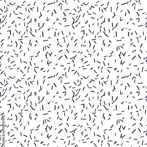 Hand drawn seamless indigo random dotted line texture