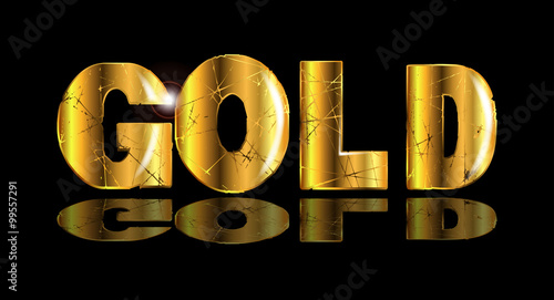 Gold Text On Black