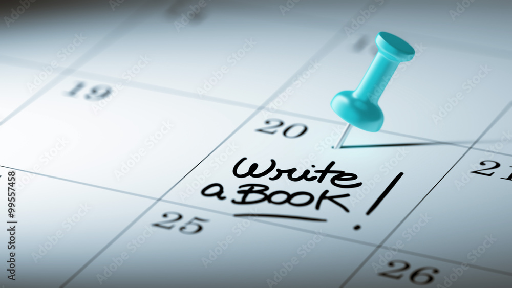 Concept image of a Calendar with a blue push pin. Closeup shot o Concept image of a Calendar with a blue push pin. Closeup shot o