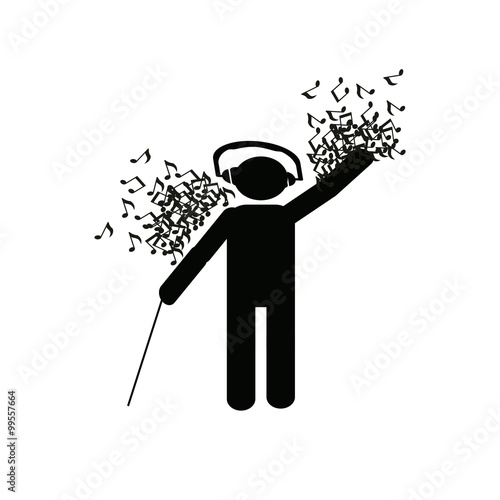 disabled worker illustration over white color background