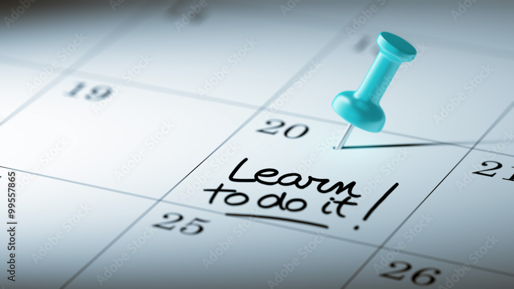 Concept image of a Calendar with a blue push pin. Closeup shot o Concept image of a Calendar with a blue push pin. Closeup shot o