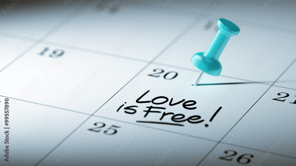 Concept image of a Calendar with a blue push pin. Closeup shot o Concept image of a Calendar with a blue push pin. Closeup shot o
