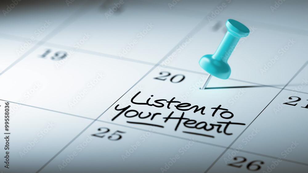 Concept image of a Calendar with a blue push pin. Closeup shot o Concept image of a Calendar with a blue push pin. Closeup shot o