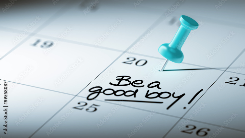 Concept image of a Calendar with a blue push pin. Closeup shot o Concept image of a Calendar with a blue push pin. Closeup shot o