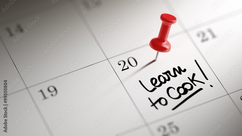 Concept image of a Calendar with a red push pin. Closeup shot of Concept image of a Calendar with a red push pin. Closeup shot of