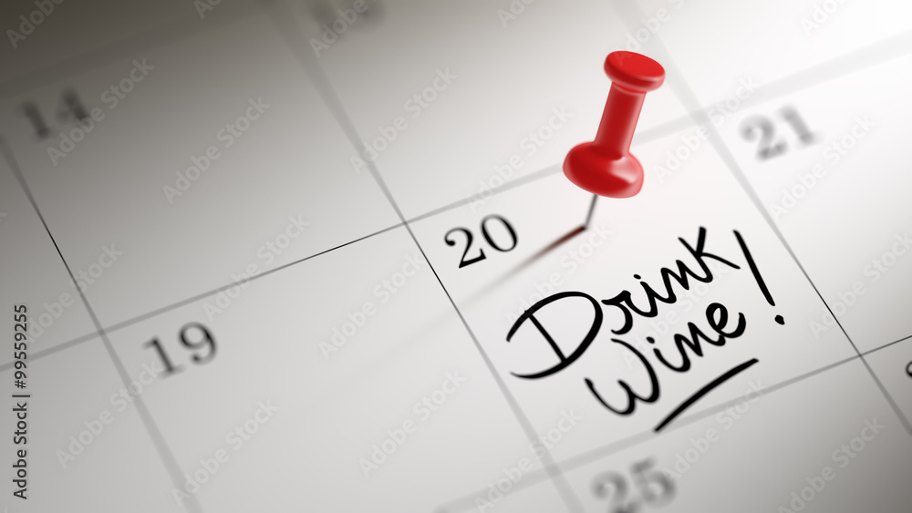 Concept image of a Calendar with a red push pin. Closeup shot of Concept image of a Calendar with a red push pin. Closeup shot of