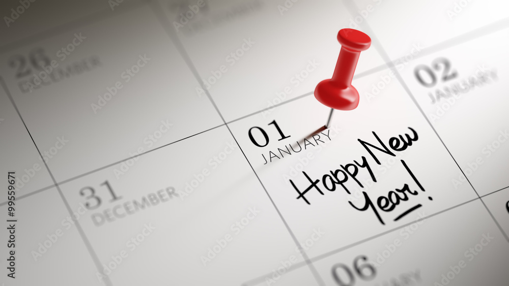 Concept image of a Calendar with a red push pin. Closeup shot of Concept image of a Calendar with a red push pin. Closeup shot of