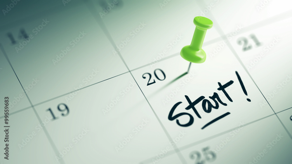 Concept image of a Calendar with a green push pin. Closeup shot Concept image of a Calendar with a green push pin. Closeup shot