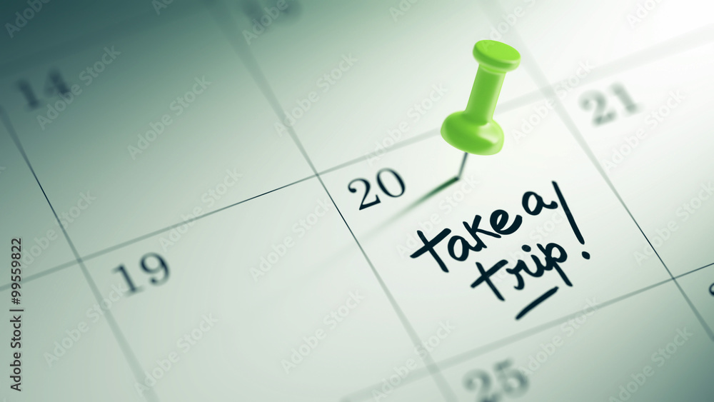 Concept image of a Calendar with a green push pin. Closeup shot Concept image of a Calendar with a green push pin. Closeup shot
