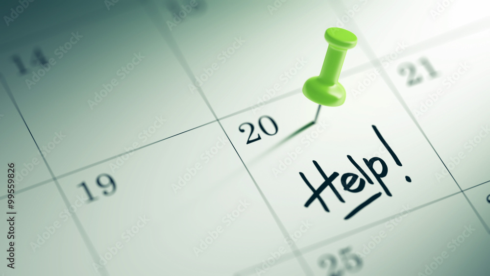 Concept image of a Calendar with a green push pin. Closeup shot Concept image of a Calendar with a green push pin. Closeup shot