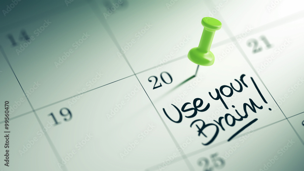 Concept image of a Calendar with a green push pin. Closeup shot Concept image of a Calendar with a green push pin. Closeup shot