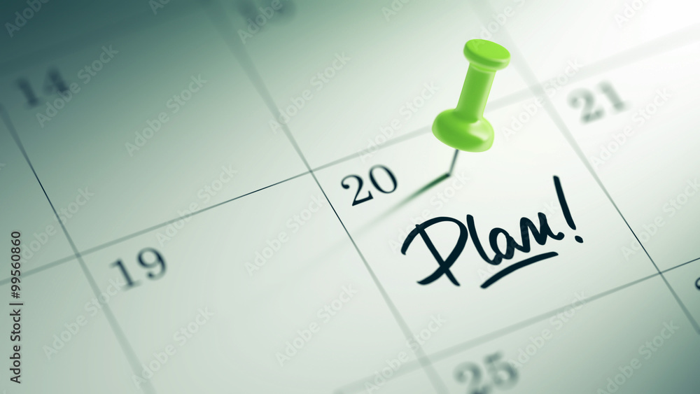 Concept image of a Calendar with a green push pin. Closeup shot Concept image of a Calendar with a green push pin. Closeup shot