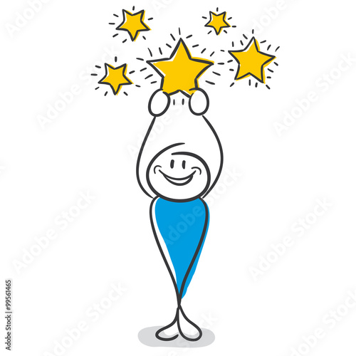 Stick Figure Series Blue