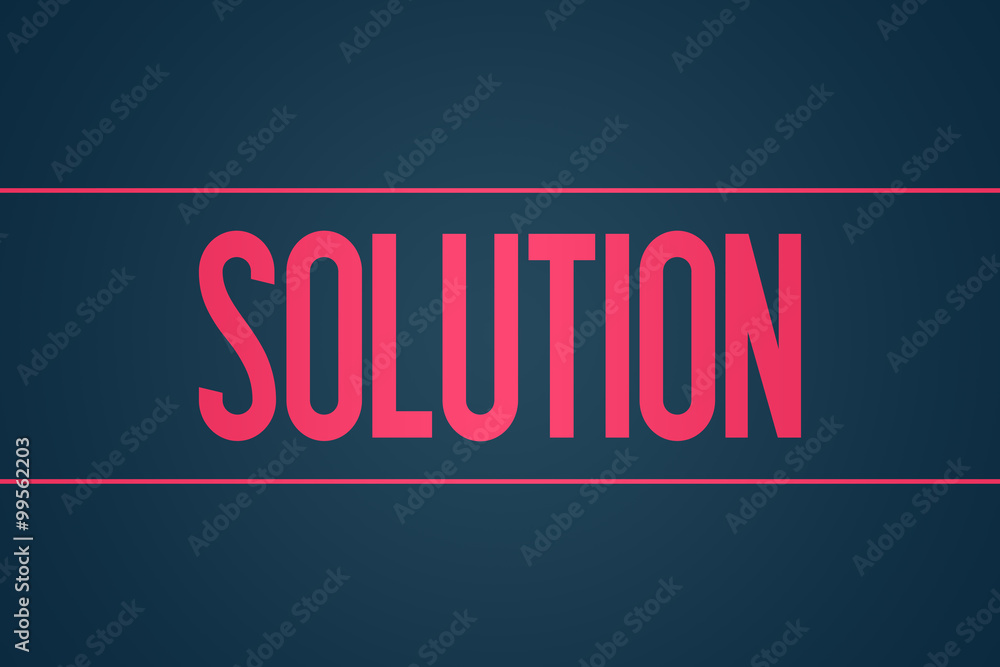Solution - Illustration - Text Graphic - Modern Business Design