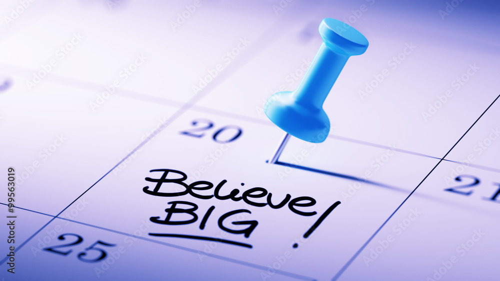 Concept image of a Calendar with a blue push pin. Closeup shot o Concept image of a Calendar with a blue push pin. Closeup shot o