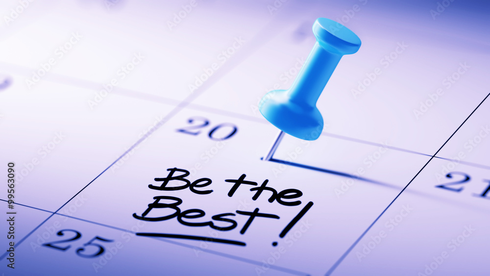 Concept image of a Calendar with a blue push pin. Closeup shot o Concept image of a Calendar with a blue push pin. Closeup shot o