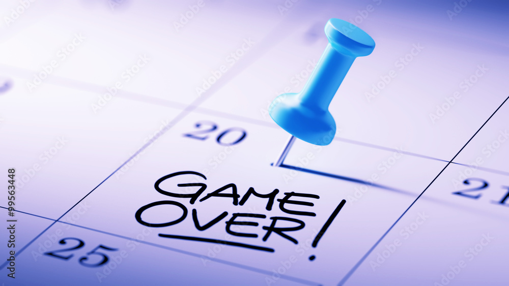 Concept image of a Calendar with a blue push pin. Closeup shot o Concept image of a Calendar with a blue push pin. Closeup shot o