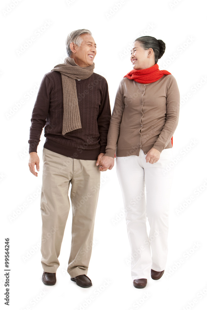 Senior affectionate couple holding hands Senior affectionate couple holding hands