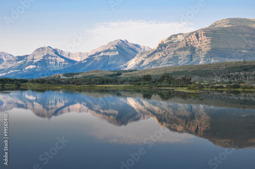 Reflection at a rendez-vous in Alberta, Canada