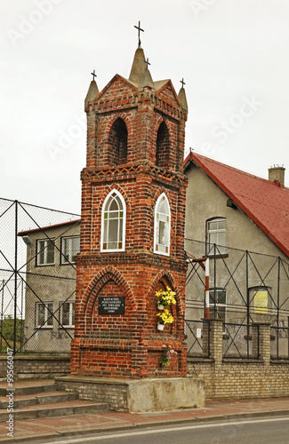 Chapel in memory of storm 1899 in Kuznica. Poland photo