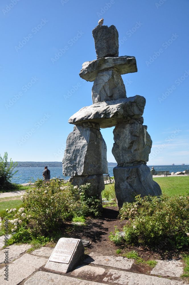 Obraz premium Inukshuk, Vancouver, British Columbia, Canada