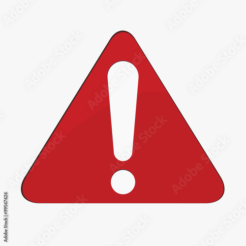 Exclamation danger sign
