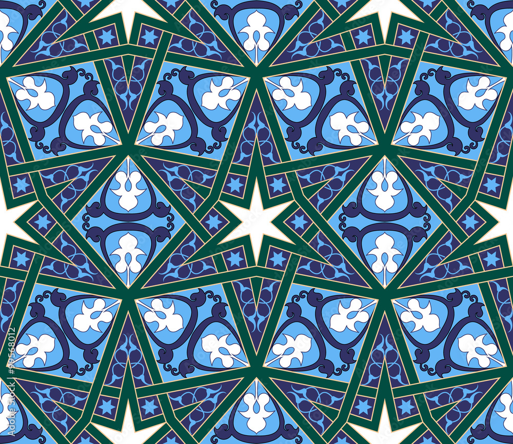 Arabic seamless pattern vector illustration