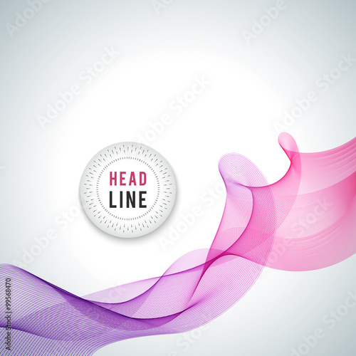 Abstract purple wave isolated on white background