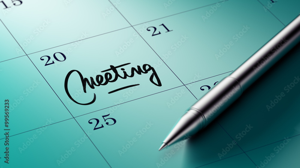 Closeup of a personal agenda setting an important date written w Closeup of a personal agenda setting an important date written w