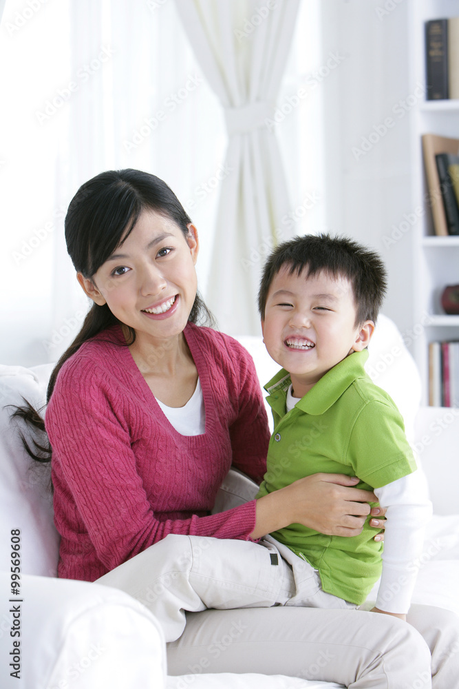 Chinese mother and son Chinese mother and son