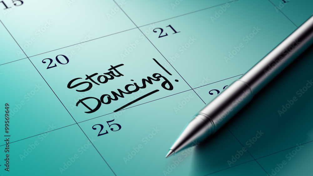 Closeup of a personal agenda setting an important date written w Closeup of a personal agenda setting an important date written w