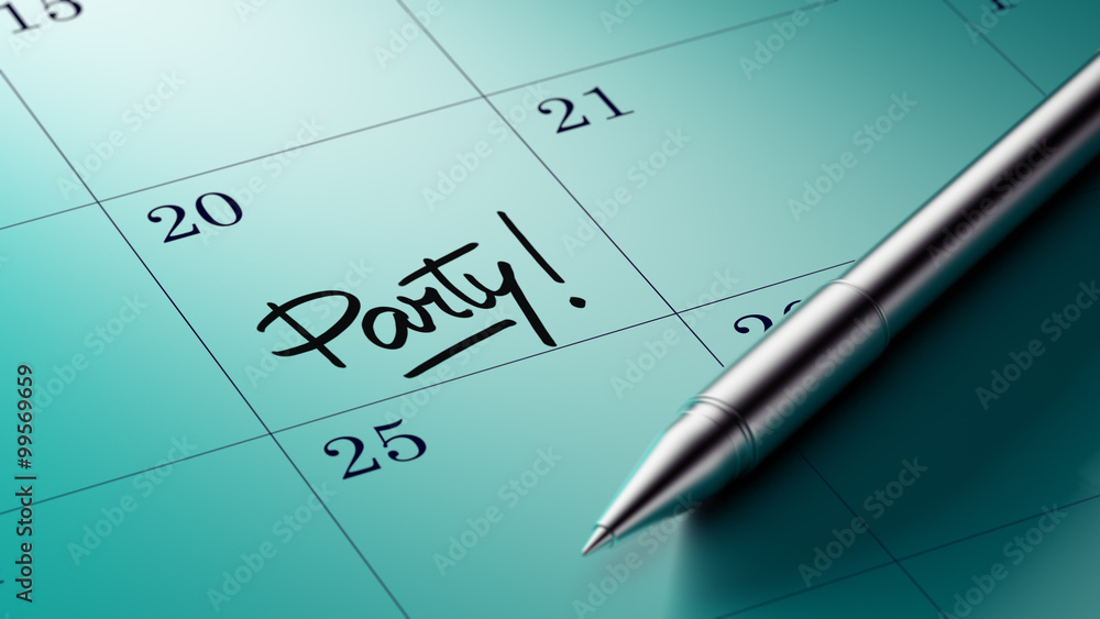 Closeup of a personal agenda setting an important date written w Closeup of a personal agenda setting an important date written w