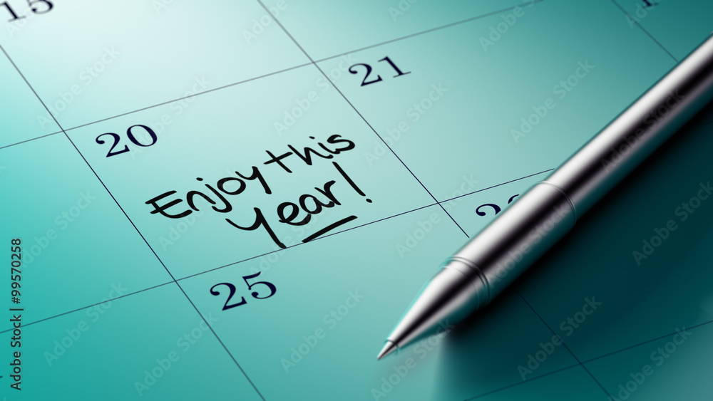 Closeup of a personal agenda setting an important date written w Closeup of a personal agenda setting an important date written w