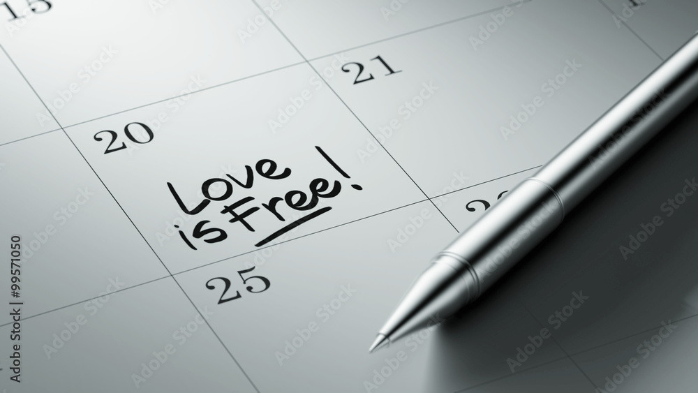 Closeup of a personal agenda setting an important date written w Closeup of a personal agenda setting an important date written w