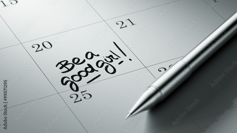Closeup of a personal agenda setting an important date written w Closeup of a personal agenda setting an important date written w