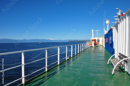 Crossing fjords in Southern Chile photo